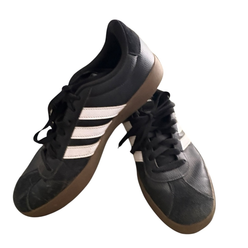 Adidas Men's Black and White Sneakers